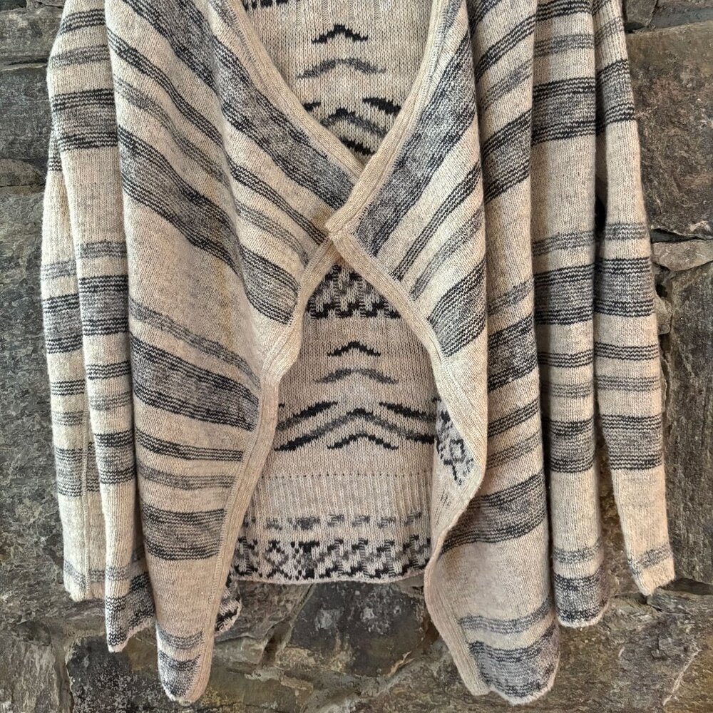 LUCKY BRAND OPEN FRONT CARDIGAN SWEATER; SZ LARGE - Picture 2 of 7